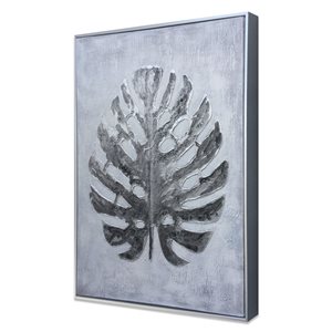 Gild Design House Silver Jungle II Hand Painted Canvas