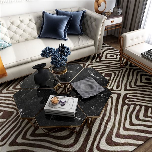 Gild Design House Amaya Decorative Metal Tray - Small Black