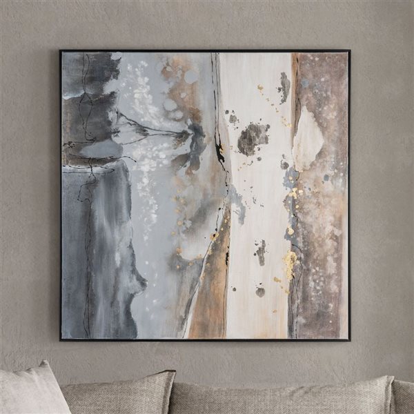 Gild Design House Layered Coast, Hand Painted Canvas