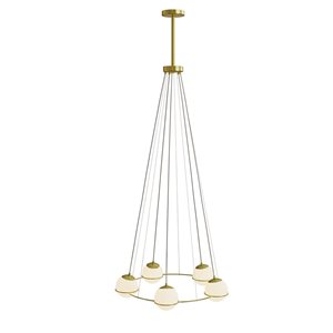 Gild Design House Arissa Gold Downrod Metal Chandelier