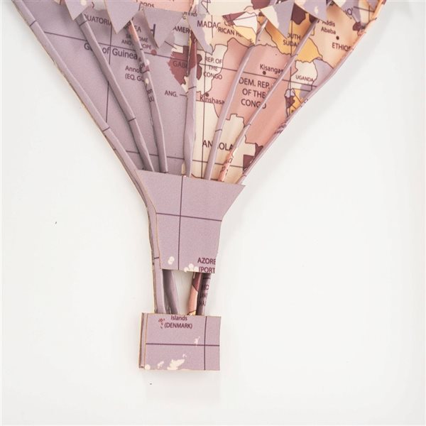 Gild Design House Floating Above, Pink Hot Air Balloon Shadow Box