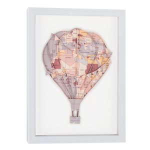 Gild Design House Floating Above, Pink Hot Air Balloon Shadow Box