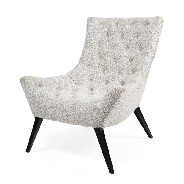 Fauteuil d’appoint capitonné Gabor de Gild Design House, gris