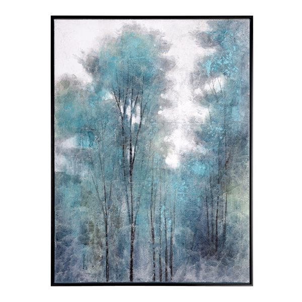 Gild Design House Aquamarine Forest, Hand Painted Canvas