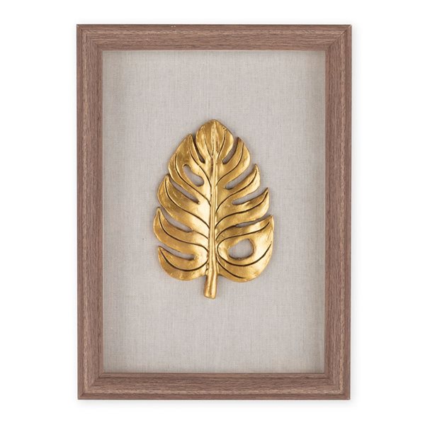 Gild Design House Golden Leaves III Shadow Box