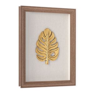 Boîte-cadre Golden Leaves III par Gild Design House