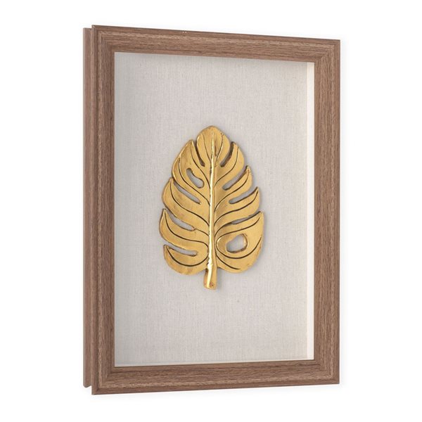 Gild Design House Golden Leaves III Shadow Box