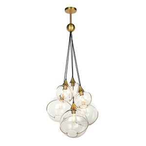 Gild Design House Kiran Gold Downrod Metal Chandelier