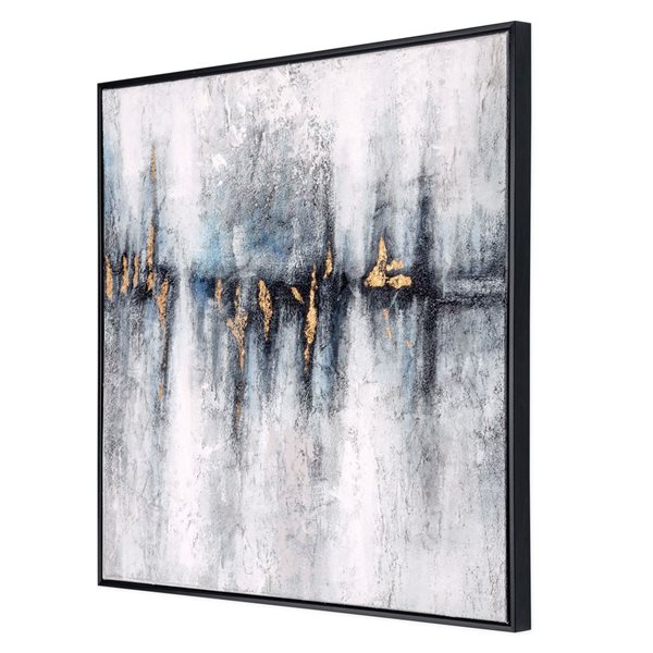 Gild Design House Cobalt Haze, Hand Painted Canvas