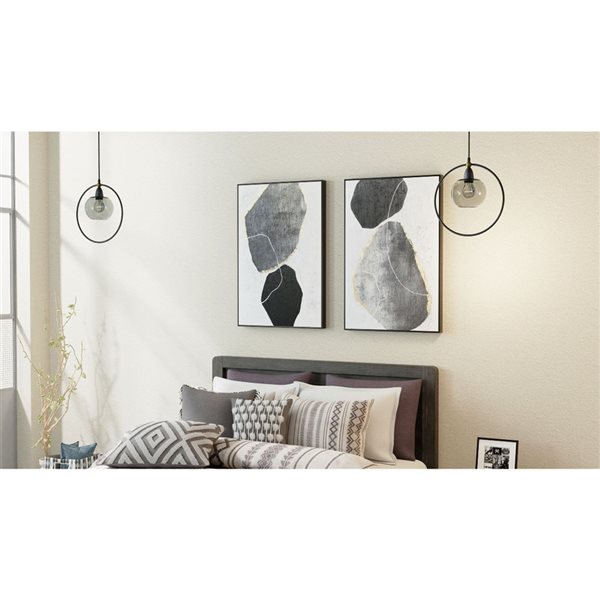 Gild Design House Stoney Silhouettes I Hand Painted Canvas