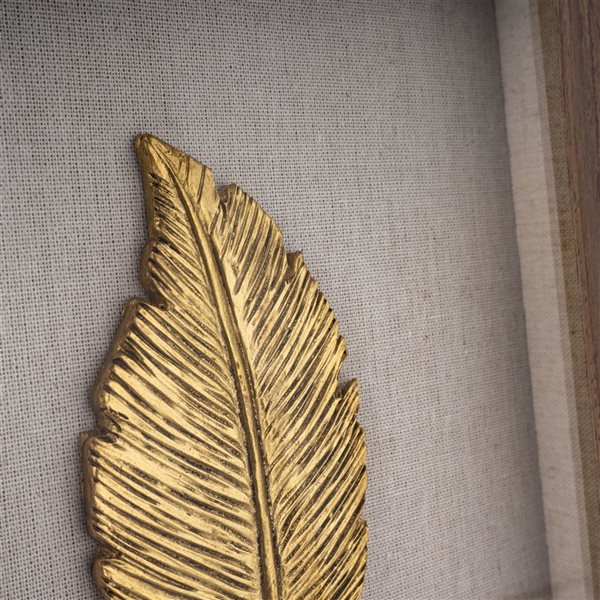 Gild Design House Golden Leaves II Shadow Box