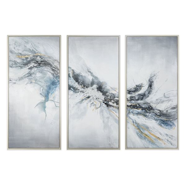 Gild Design House Mystic Mistral, Hand Painted Triptych Canvas, Set of 3