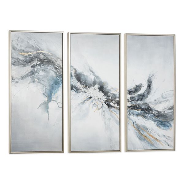 Gild Design House Mystic Mistral, Hand Painted Triptych Canvas, Set of 3