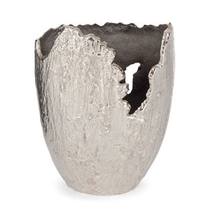 Gild Design House Terra Decorative Metal Vase Small - Nickel