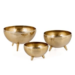 Jardinières en métal doré Yasmeen de Gild Design House, lot de 3