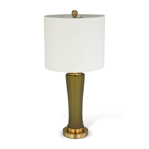 Lampe de table Camila de Gild Design House 26 po en verre vert