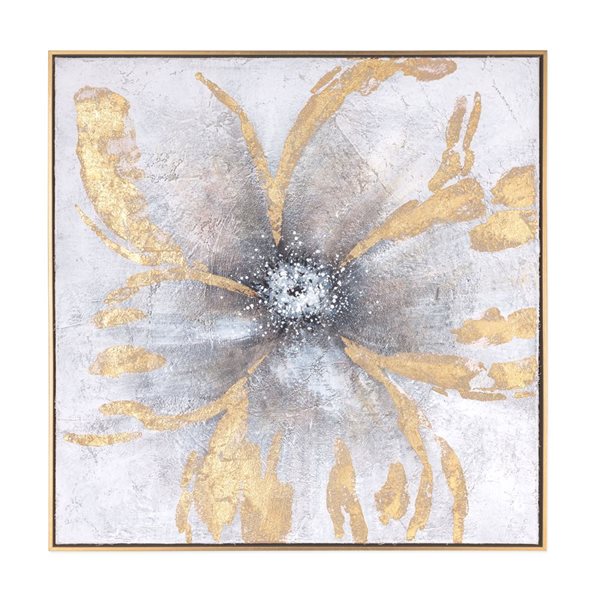 Gild Design House Brilliant Blossom, Hand Painted Canvas