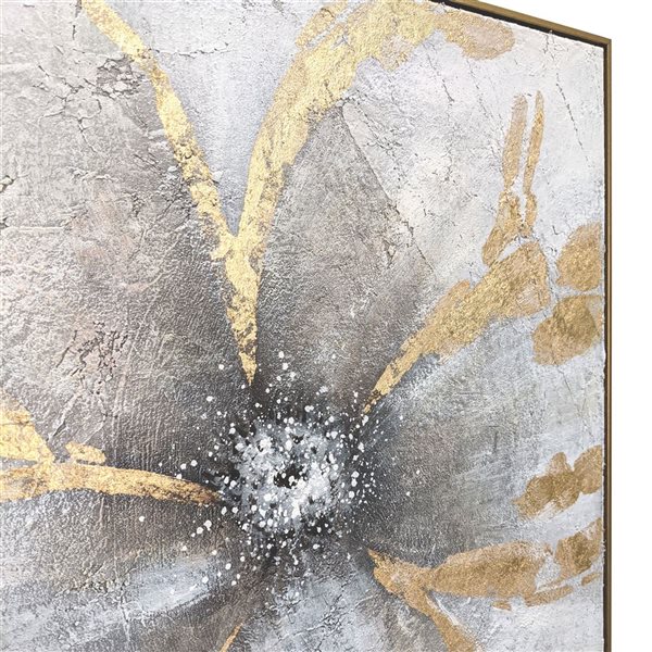 Gild Design House Brilliant Blossom, Hand Painted Canvas