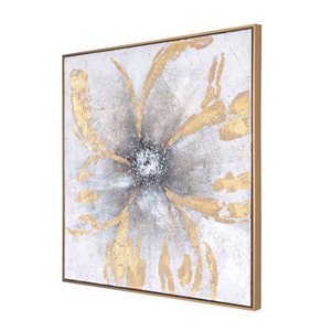 Gild Design House Brilliant Blossom, Hand Painted Canvas