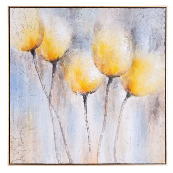 Gild Design House Sunny Blooms, Hand Painted Canvas