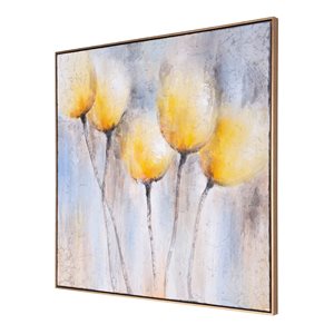 Toile peinte à la main Sunny Blooms par Gild Design House