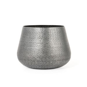 Jardinière en métal gris Rhett Gild Design House, moyenne