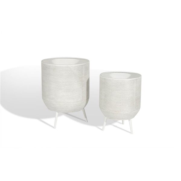 Gild Design House Blossom Metal Floor Planters - Set of 2