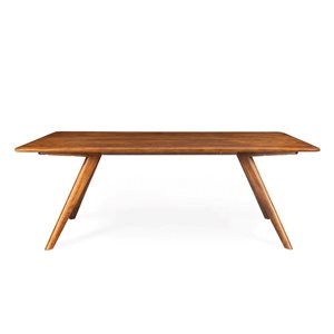 Table de salle à manger en bois Sterling de Gild Design House 78 po, brun noyer