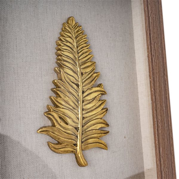 Gild Design House Golden Leaves I Shadow Box