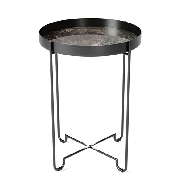 Gild Design House Brinley Round Metal Side Table - Black