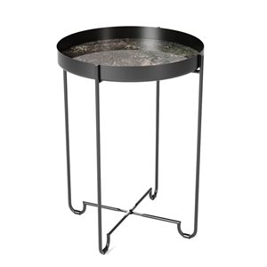 Gild Design House Brinley Round Metal Side Table - Black