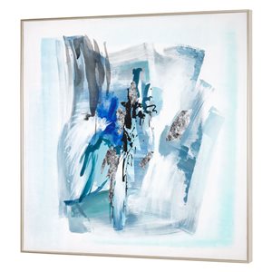 Gild Design House Polar Ice, Hand Painted Framed Canvas