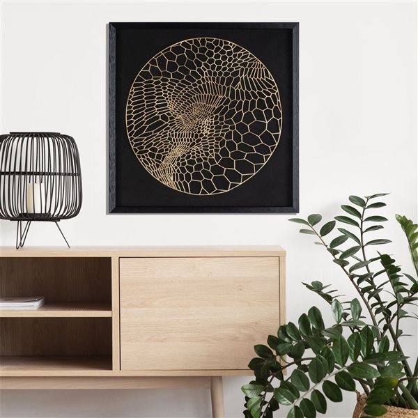 Gild Design House Laced Moon II, 24" Shadow Box