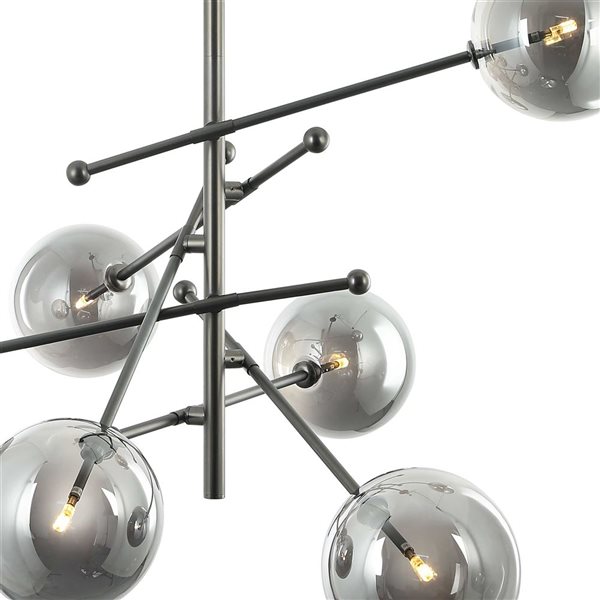 Gild Design House Apollo Downrod Metal Chandelier - Grey