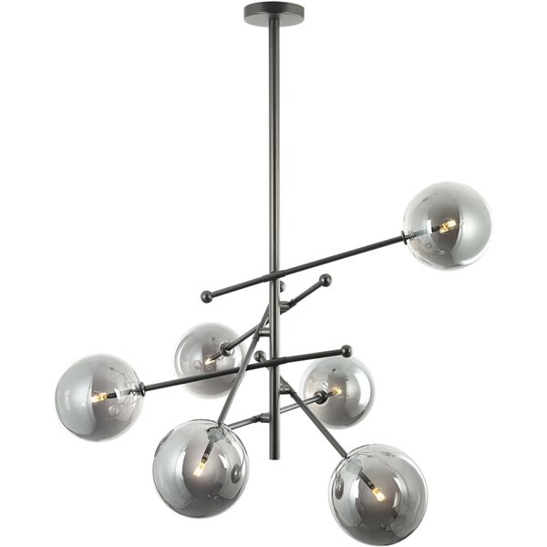 Gild Design House Apollo Downrod Metal Chandelier - Grey