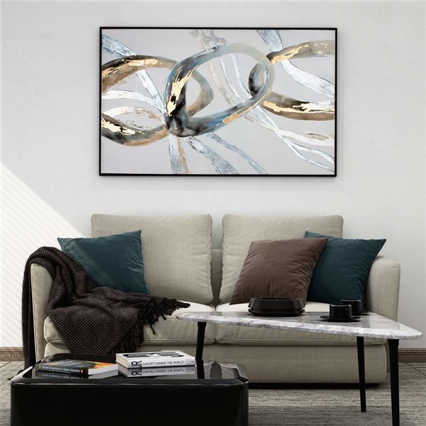 Gild Design House Looping Rings, Hand Painted Canvas