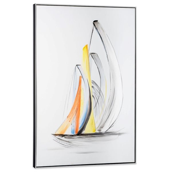 Gild Design House Schooner Winds II, Hand Painted Framed Canvas