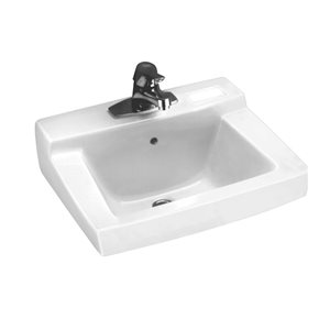 American Standard Declyn 17 x 18,5 po évier rectangulaire mural en porcelaine vitrifiée blanche pour salle de bains