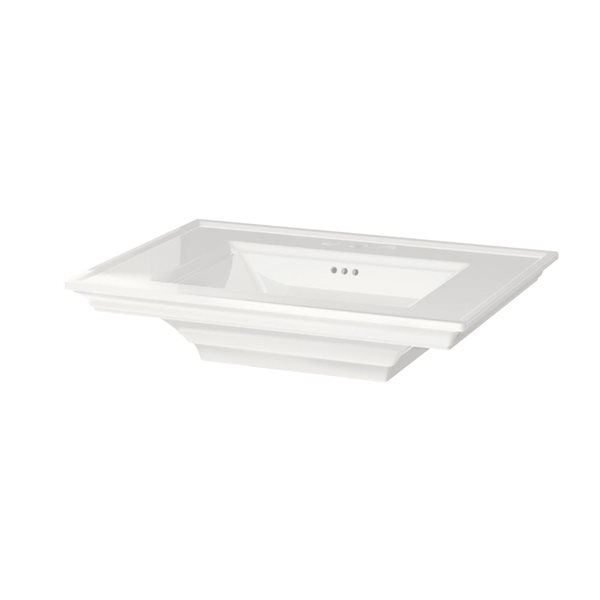 American Standard Town Square S 30 H x 22.5 L x 35-in W White Fireclay Pedestal Bathroom Sink