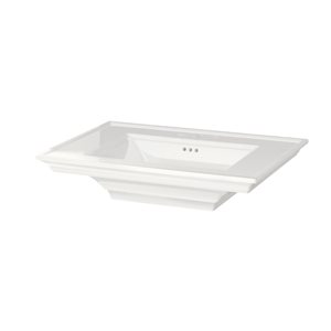 American Standard Town Square S 30 H x 22.5 L x 35-in W White Fireclay Pedestal Bathroom Sink