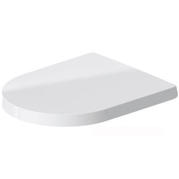 Duravit ME by Starck Glossy White Elongated Toilet Seat with Soft Closure