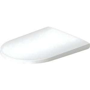 Duravit D-Neo White Plastic Elongated Toilet Seat with Soft Closure