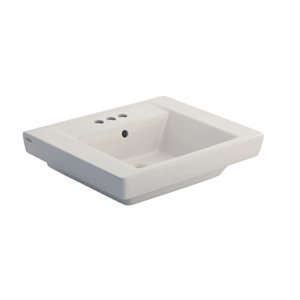 Lavabo de salle de bain American Standard Boulevard pour piédestal central de 8 po en porcelaine vitrifié, blanc