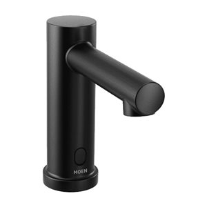 MOEN M-Power Matte Black Electronic Touchless Hands-Free Sensor-Operated Modern Bathroom Sink Faucet