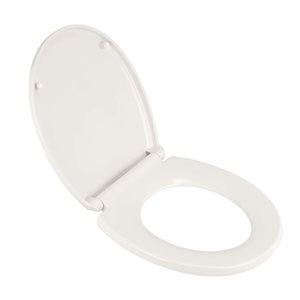 Lixil Traditional Slow-Close Round Front Luxury Toilet Seat - White