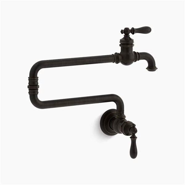 KOHLER Co. Artifacts Oil-Rubbed Bronze Single-Hole Wall Mount Pot Filler Kitchen Sink Faucet