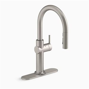 KOHLER Co. Crue Stainless Steel Single-Handle Touchless Pull-Down Sprayer Kitchen Faucet