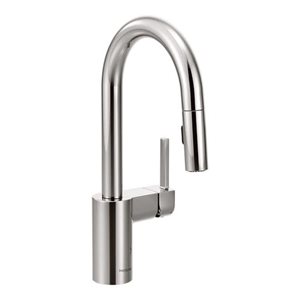 MOEN Align Polished Chrome Single-Handle High-Arc Pull-Down Bar Faucet w/ Reflex System