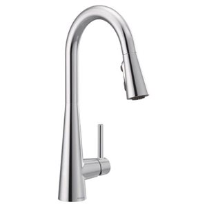 MOEN Sleek Chrome Single-Handle Pull-Down Kitchen Faucet with Reflex System