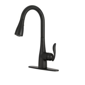 MOEN Arbor Matte Black Single-Handle High-Arc Pull-Down Kitchen Faucet with Reflex System